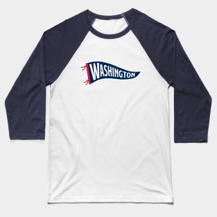 Washington Pennant - White Baseball T-Shirt